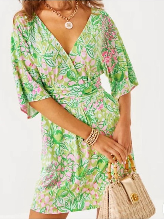 Lilly Pulitzer Dresses & Skirts - NWT Lilly Pulitzer Parigi Skort Romper Fauna Green Lime Feeling Good Size XL